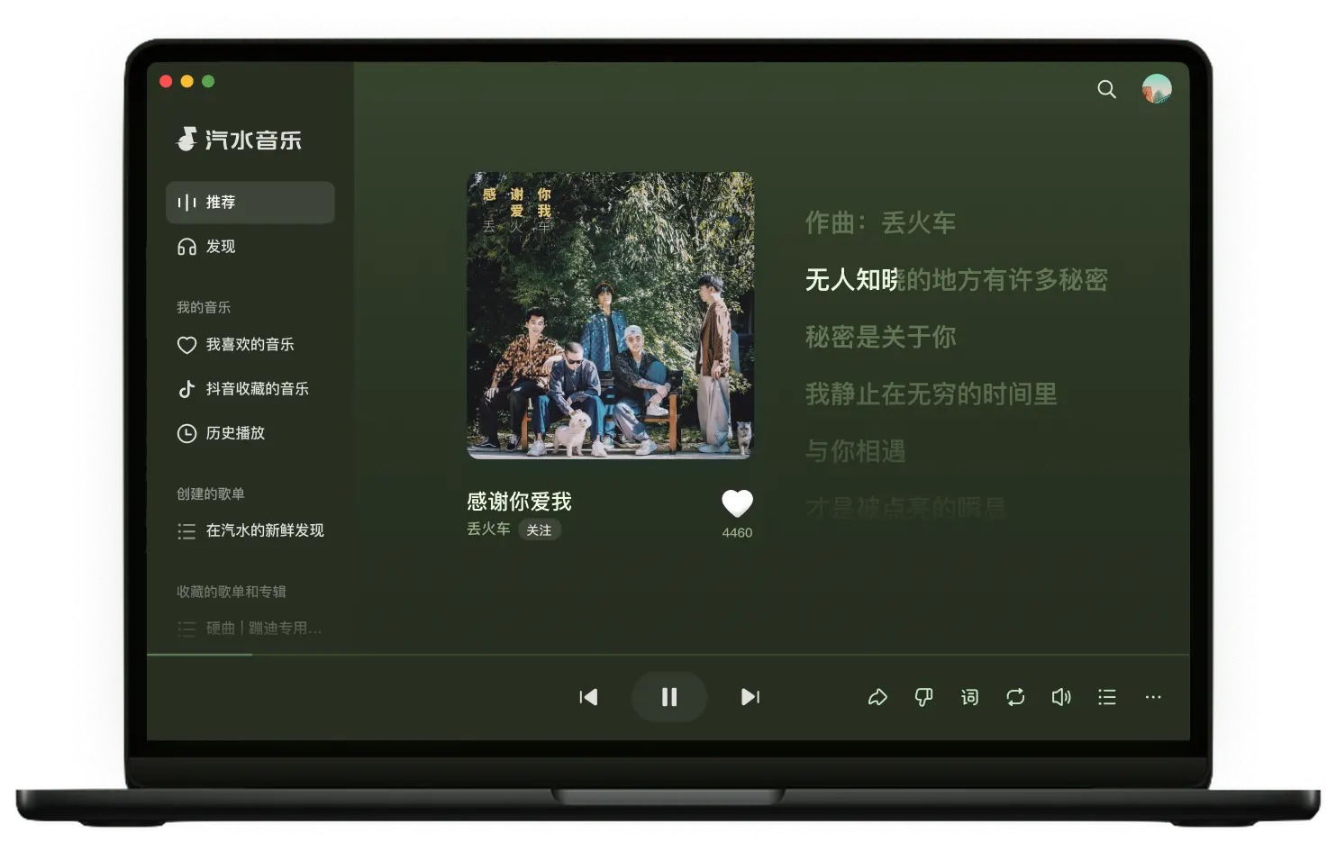 汽水音乐电脑版界面展示